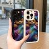 Phone Case: 2D Flat Design Suitable for iPhone 18 17 16 15 14 13 Pro Tiered Protective Case, Brown Little Bear, Christmas and Halloween Gift