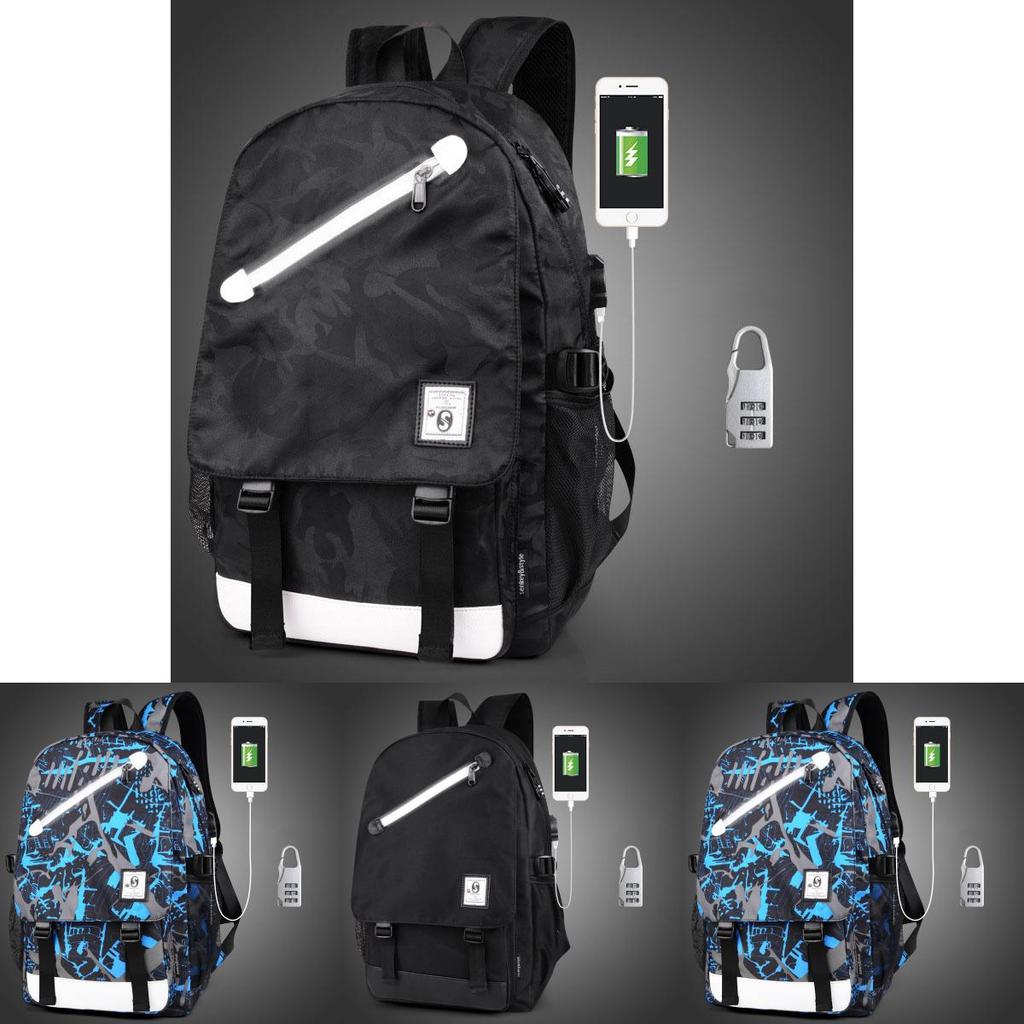 Cartoon Pattern Backpack With Usb Charging For Students And Daily Use