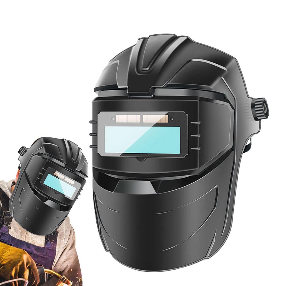 Auto Darkening Welding Hood Anti-Glare Welding Helmet Wide Shade Anti-Fog Face Protector Adjustable Headgear For Construction