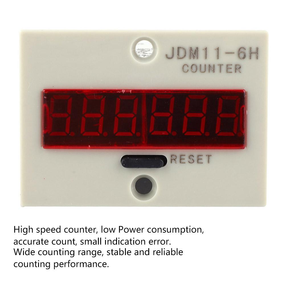 JDM11 6H 6 High Accuracy Digit Display Electronic Counter AC DC24V