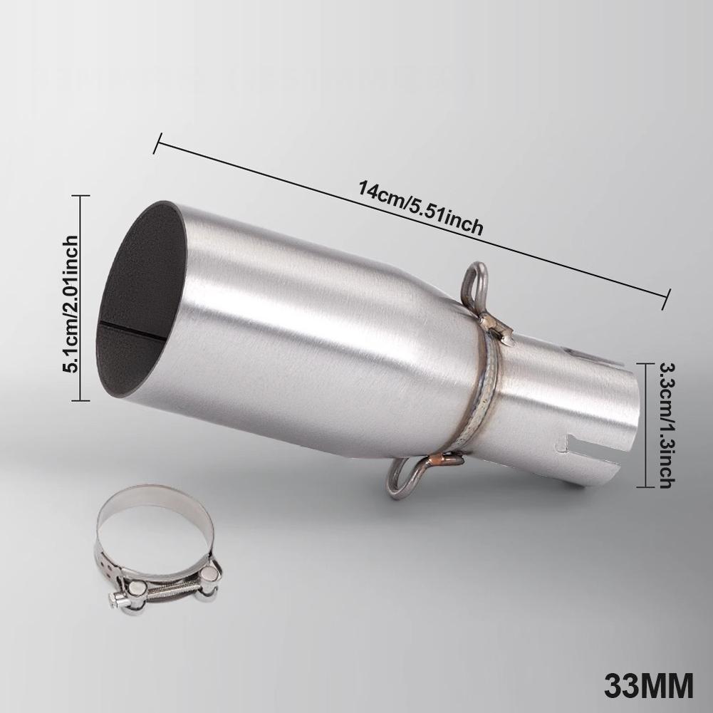 Motorcycle Modification Exhaust Pipe Middle Section 28-45mm Adapter 51mm Exhaust Section Non-destructive Install