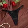 Low Waist Adjustable Strap Thong Panties with Bow Detail Lightweight Breathable Fabric Women's Underwear Intimate Apparel