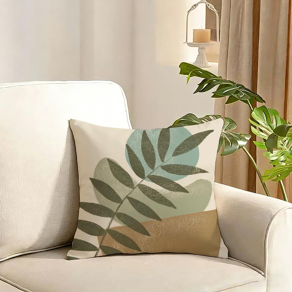 Boho Matisse Coral Lines Cushion Cover Reversible Plush Pillow Cover Soft Fluffy Home Decor for Sofa Bedroom