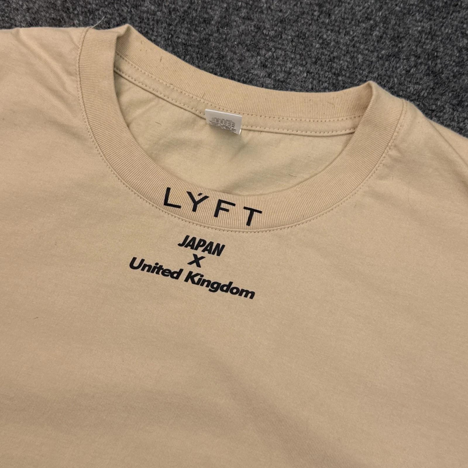 

LYFT Japan x UK T Shirt Adult Size 2XL XXL Boxy Oversized Gym Athleisure Tan L