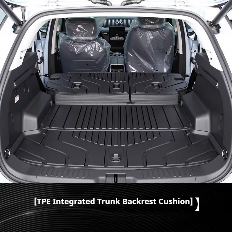 For JAECOO j7 PHEV 2026 2025 Car Rear Trunk Cargo TPE Trunk Mat Floor Tray Rear Seat Backrest Pad Auto Accessories