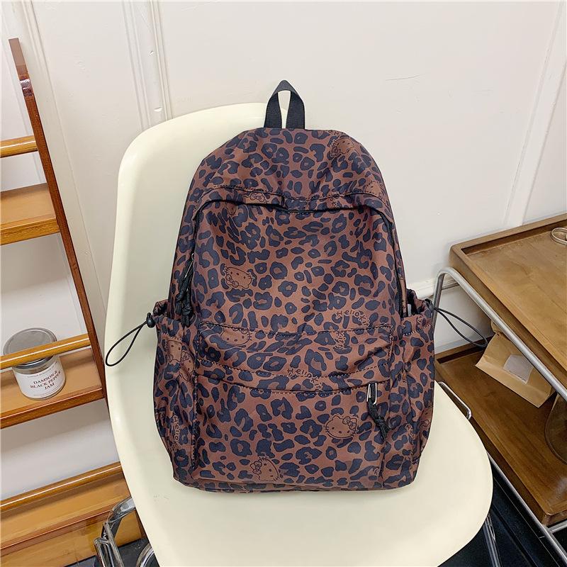 Schoolbag1011 Winter Trendy New Casual Large-capacity Leopard Print Lightweight Travel Backpack Student Schoolbag High-value Backpack