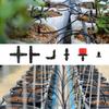 50pcs Barbed Connectors Irrigation Fittings Drip Irrigation Barbed Connectors 4/7mm Tubing Fittings for Flower Pot Garden Lawn