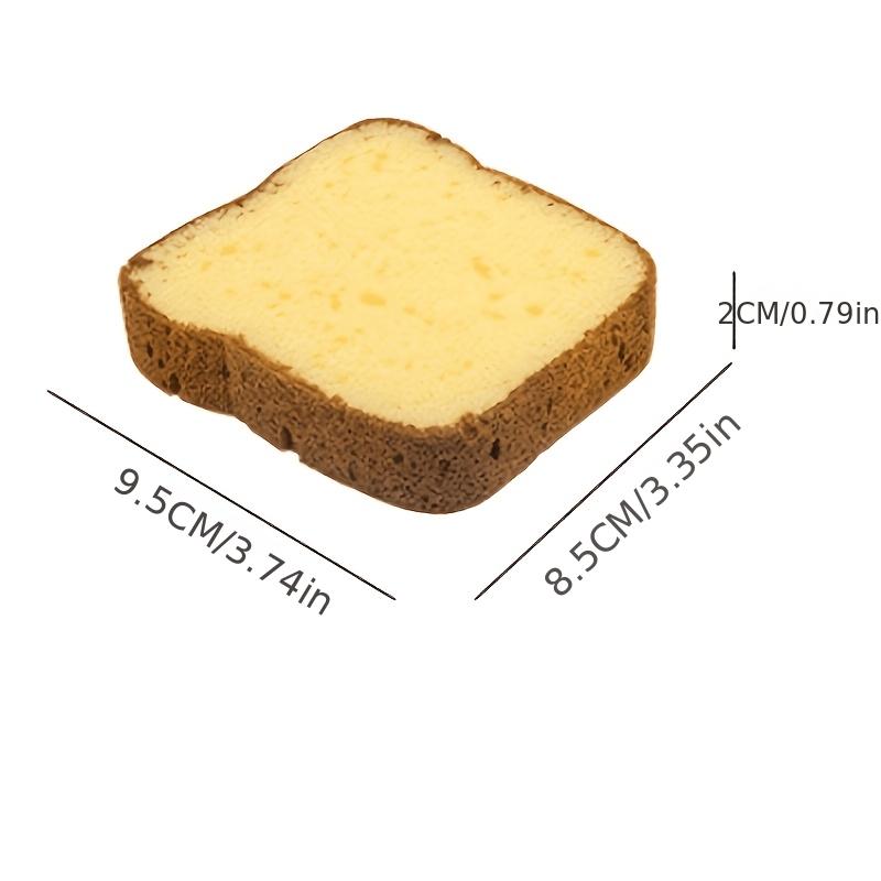 Japanese Style Creative Toast Shape Dish Sponge, Double-Sided Decontamination Cleaning Wipe for Kitchen Dishwashing