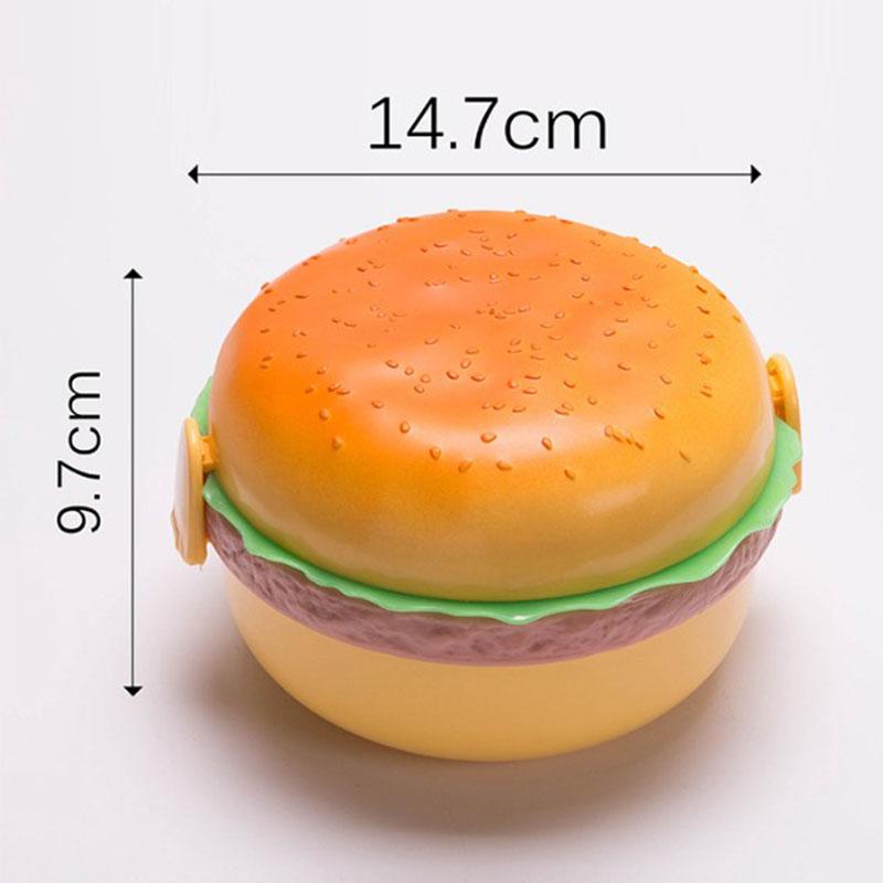 Hamburgerový obědový box Dětský bento box Nádoba na jídlo Kreativní hamburgerový obědový box