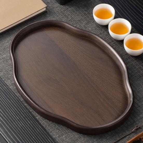 Bamboo Serving Tray Fruit Platter Tea Cup Storage Tray Multi-Purpose Snack Platter for Fruit