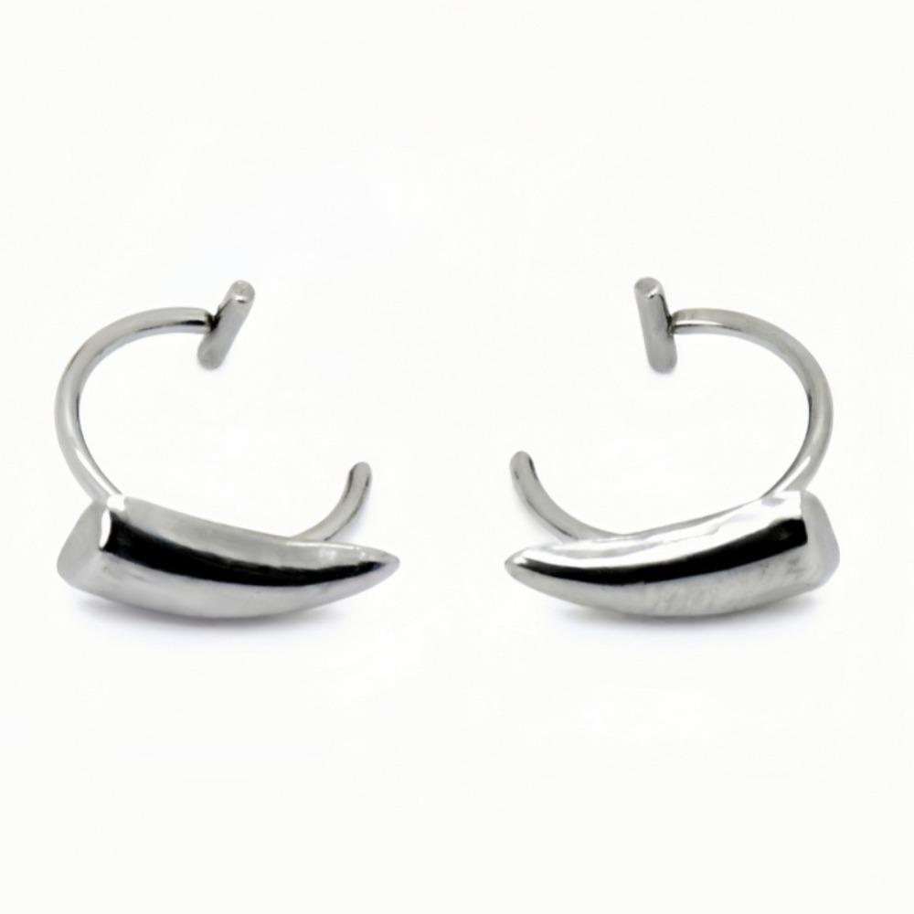 

Vampire Fang Shape Fake Lip Ring Punk Stainless Steel Non Piercing Jewelry Non-Piercing Round Faux Lips Clip Body Jewelry Hoop&Labret, Lip Piercing Jewelry&Oral серебряный