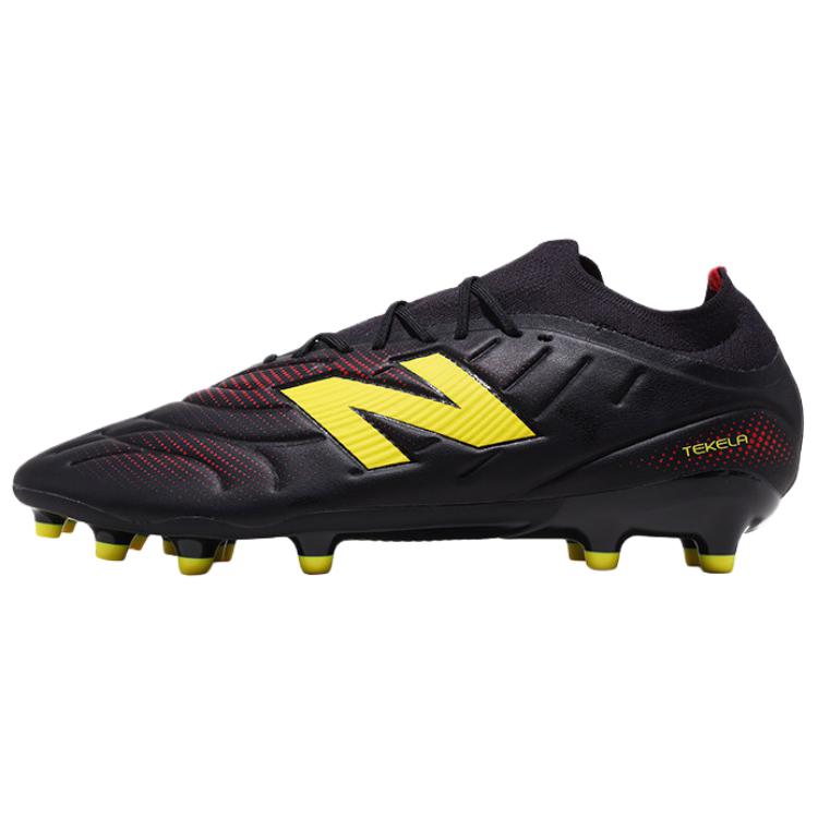 

New Balance Tekela V5 Удобные Прочные MG (Резиновые короткие шипы) Поддерживающие Футбольные Бутсы Мужские футбольные бутсы Черный Желтый UT3ML2HD 39.5