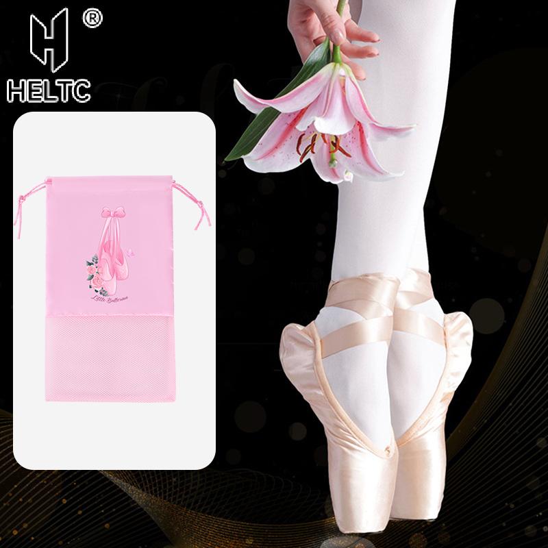 Portable Mesh Dance Bag Breathable Shoes Storage Pouch Girls Ballet Organizer Bags Shoe Pouches Bag Drawstring Dance Shoes Pouch