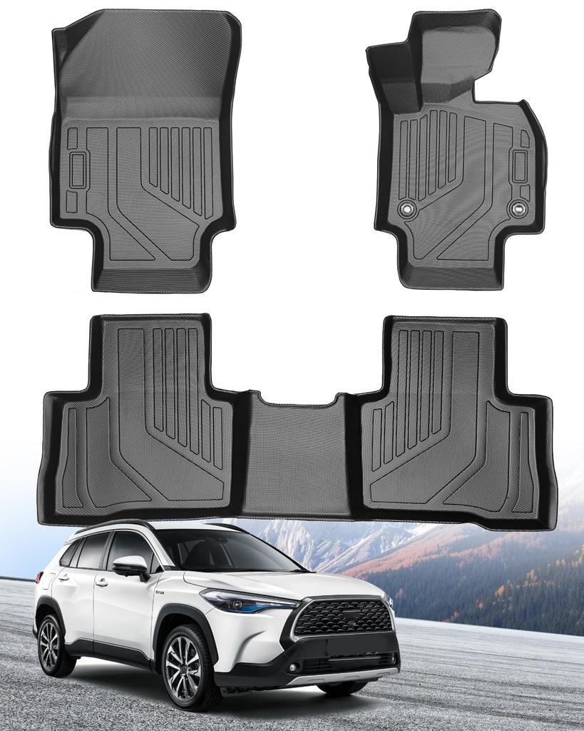 Hawjog Floor Mats for RAV4 3D Compatible with TPE Material with Second Custom Design for Each and Custom Compatible with April 2019 and Present Models