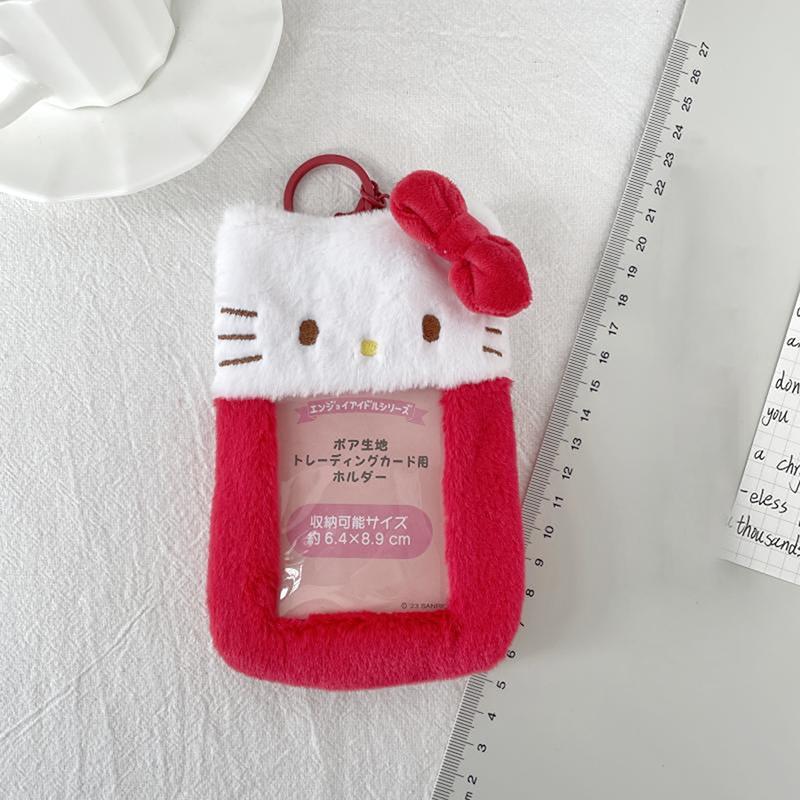 

Милый мультяшный прозрачный плюшевый чехол для карточек брелок каваий рукава для демонстрации фотокарточек креативное украшение-подвеска для сумки подарки