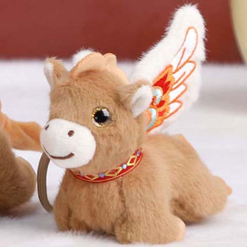 with Wings Horse Year Mascot Keychain Cute Lucky Horse Doll Pendant  Spring Festival