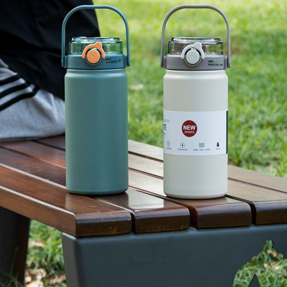 

1L Hand Pot Straw Vacuum Flask New Thermo Cup синій/сірий