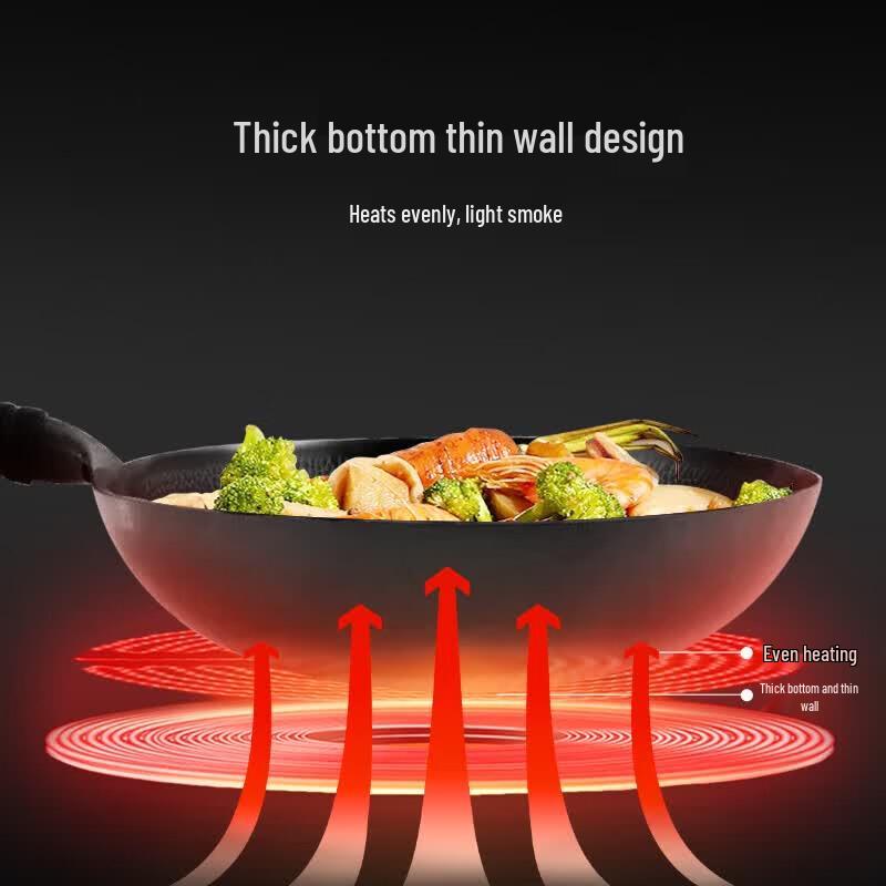 Jinweide Zhangqiu Hand-Forged One-Piece Iron Wok