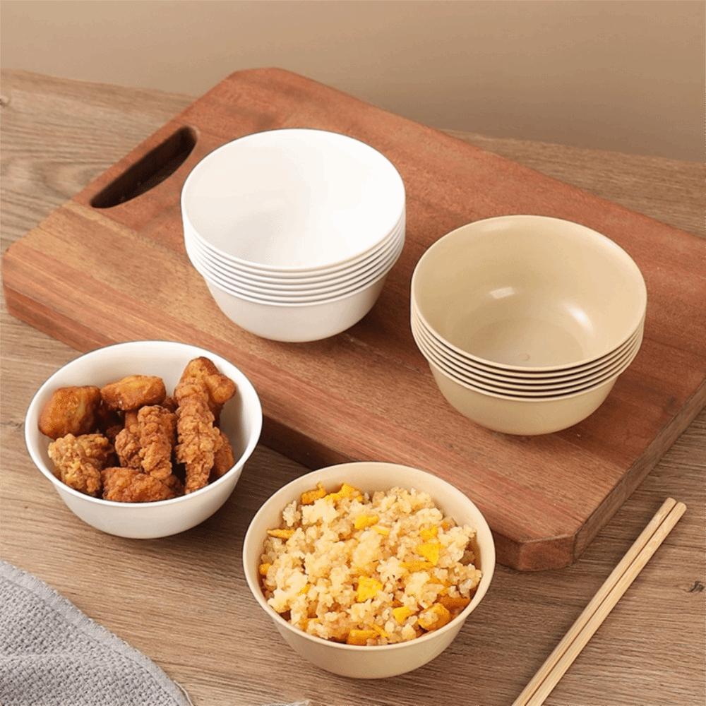 20PCS Heat-Resistant Party Bowl Rice Husks Picnic Bowl Ice Cream Bowl Fruits Bowl  Outdoor