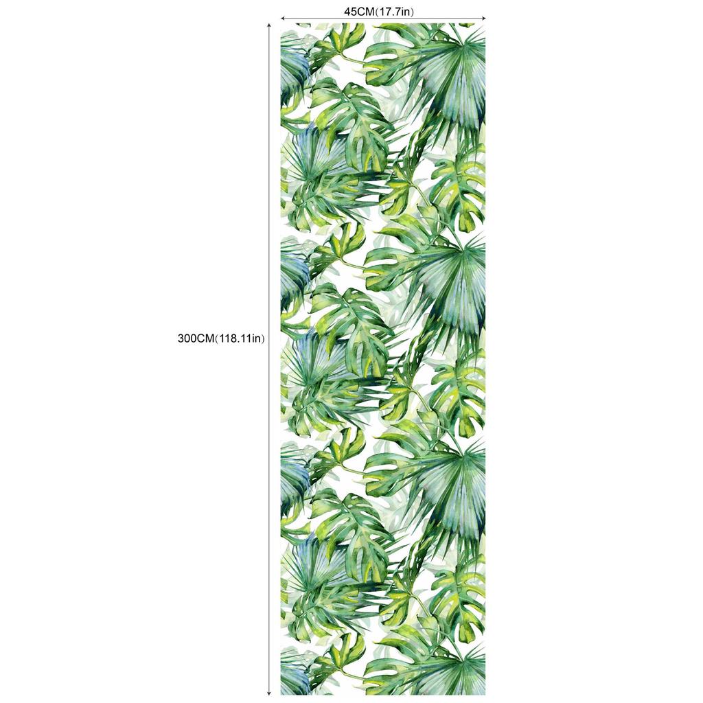 Watercolor Tropical Palm Wall Panels - Seamless Self-Adhesive Wallpaper, Glue-Free Peel & Stick for Living Room Bedroom Home
