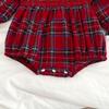 Julfestklänning med Lång Ärm och Body för Små Flickor - Vår- och Höstoutfit för Ettåringar