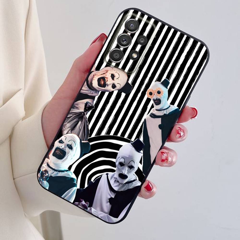 Art the Clown horror T-Terrifier Phone Case For Samsung S25,24,21,22,23,30,Ultra,20,Plus Black soft silicone case