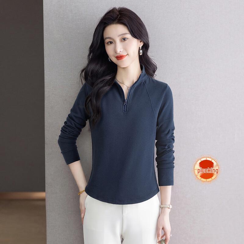 Women s Mock Neck Long Sleeve Pullover Top XL