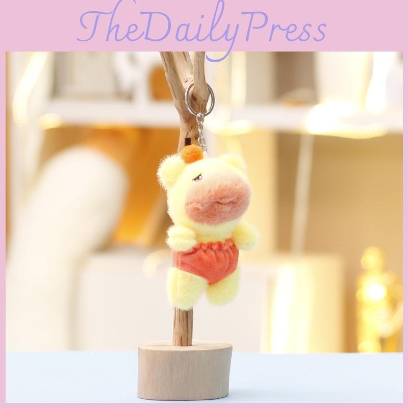 Toy Plush Capybara Keychain Stuffed Animal Doll Backpack Pendant Decoration