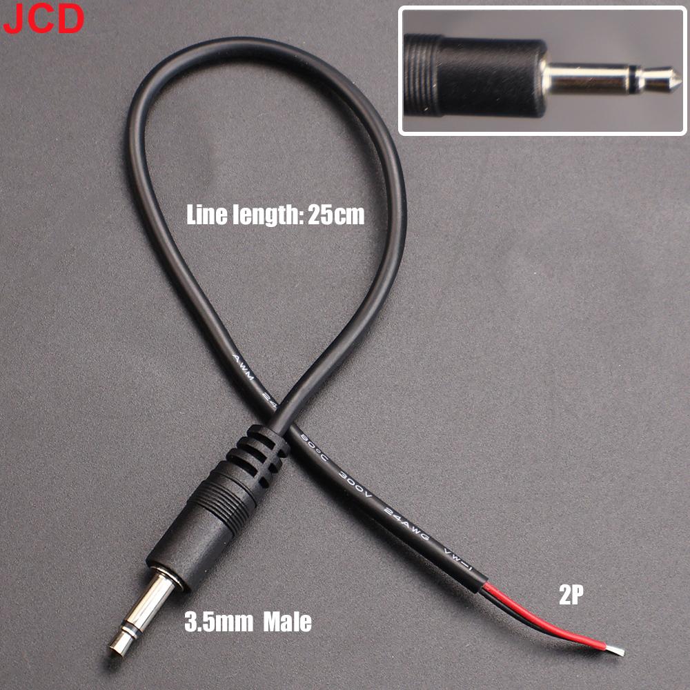 JCD 5Pcs 2.5/3.5mm Audio Cable Connector 2 3 4 Pole Mono Stereo Male Plug Female Jack Extension Wire AUX Headphone DIY Repair
