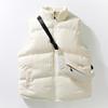 Vest Men's Autumn and Winter Youth Stand Collar Trendy Corduroy Vest Thickened Warm Men's Handsome Vest Jacket