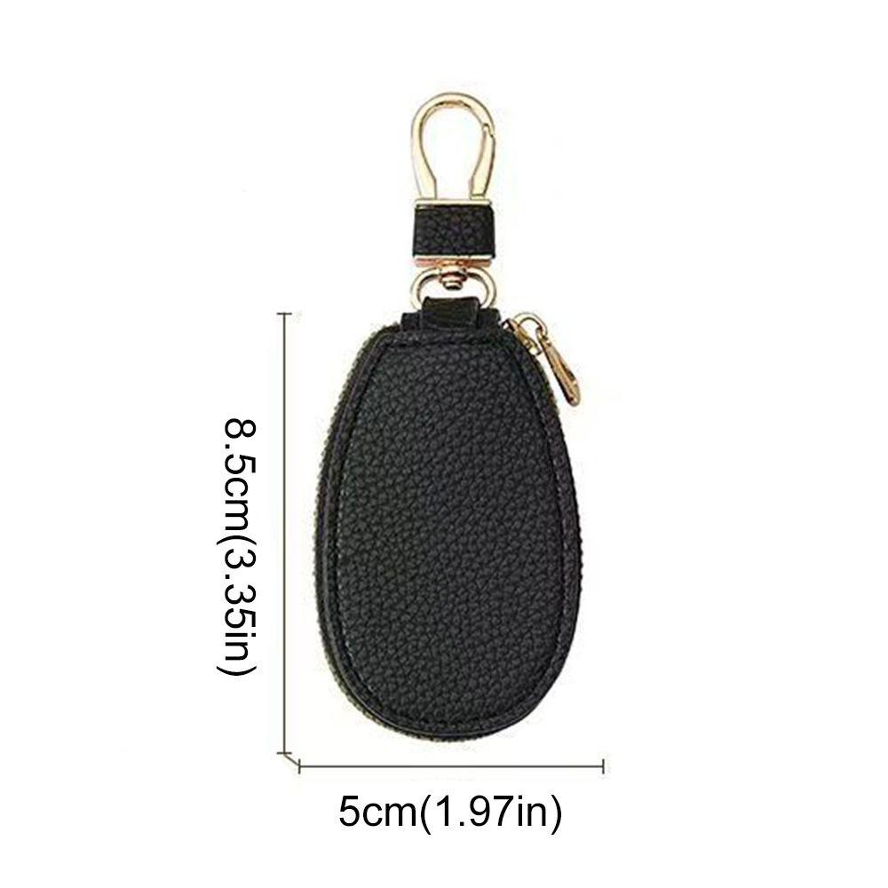Solid Color Small Purse Wallet Simple Key Case Bag Fashion PU Leather Coin Bag  Keychain