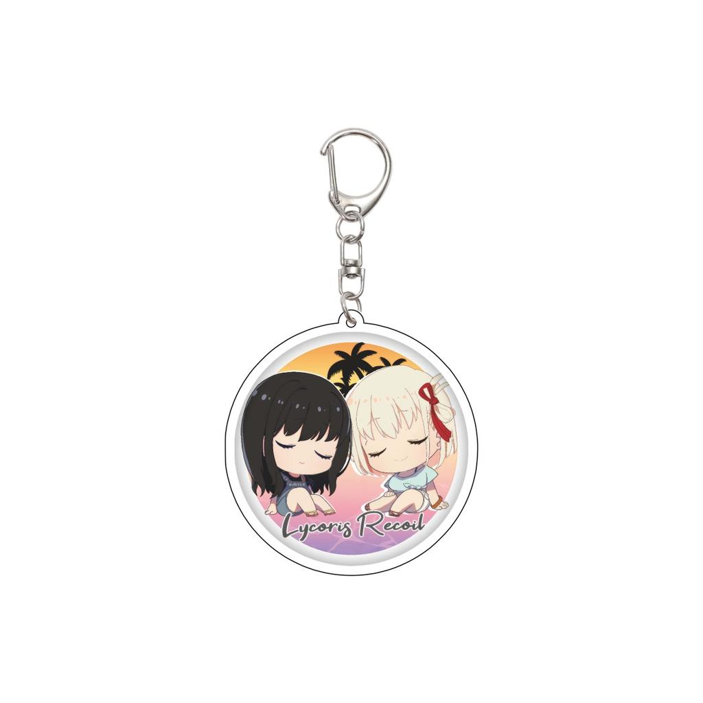 55MM Anime Lycoris Recoil Keychain Nishikigi Chisato/Inoue Takina/Nakahara Mizuki/MIKA Acrylic Model Plate Christmas Gifts