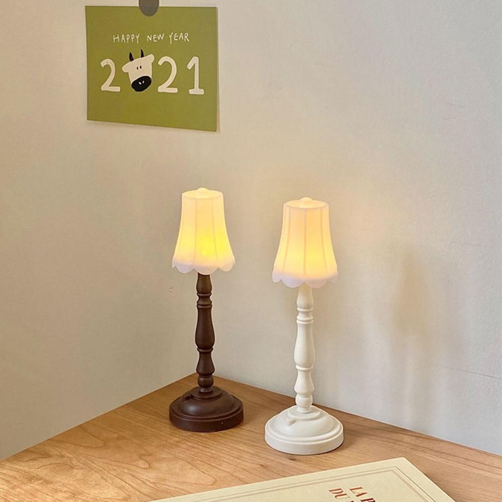 Aesthetic Retro LED Vintage Night Light Bedside Lighting Table Lamp Room Ornaments