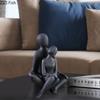 Hugging Couple Figures Statue Ornaments Desk Decoration Minimalist Abstract Characters Ceramic Sculpture Room Aesthetic Decor