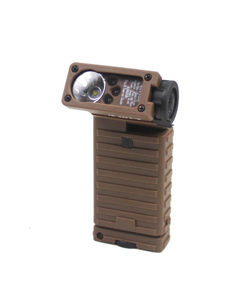 Rattlesnake Multicolor Tactical Signal Headlamp: Hands-Free, Waterproof, IR, White, Red, Blue Lights for Outdoor Use.