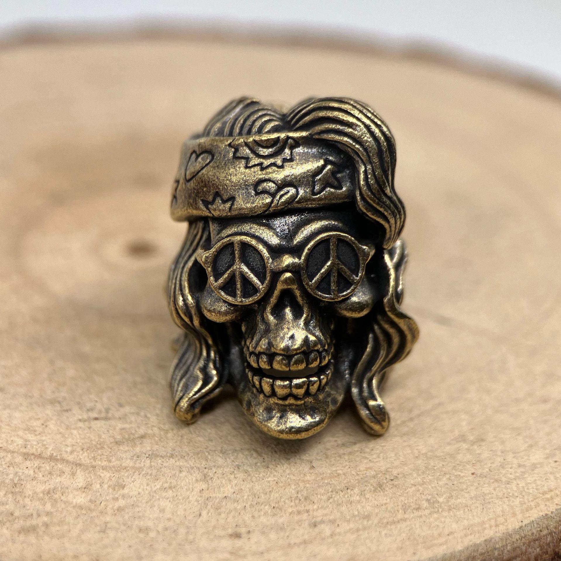 Cool Skull Uncle Knife Paracord & Multitool Pendant a224 латунный