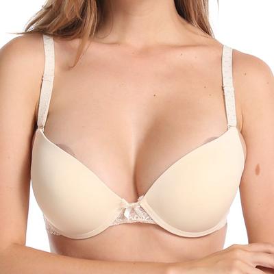 Damen kleine Größe BH dünne Formschale Schleife Spitze Push-up-BHs bequem mit Bügel Büstenhalter 75B - 85B -9863