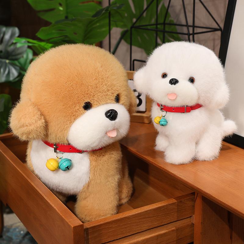 25/30/38cm Creative Realistic Teddy Dog Lucky Simulation Dog Poodle Plush Toys Handmade Realistic Toy Plush Stuffed Animals
