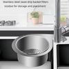Stainless Steel Hanging Sink Drain Basket Kitchen Faucet Storage Rack Detachable Sink Strainer Basket for Food Waste Draining