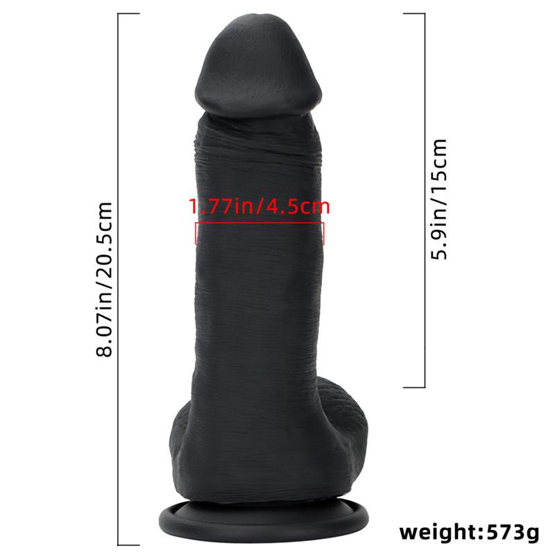Women's Mixed Color Liquid Silicone Simulation Large Dildo Dildo Masturbator Rear Court Anal Plug