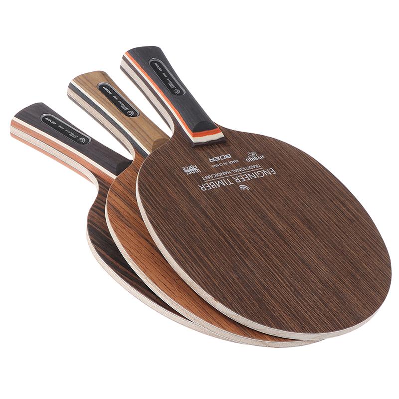 High Quality Ebony Dalbergia Table Tennis Racket Bottom Plate 5 Ply Long Handl