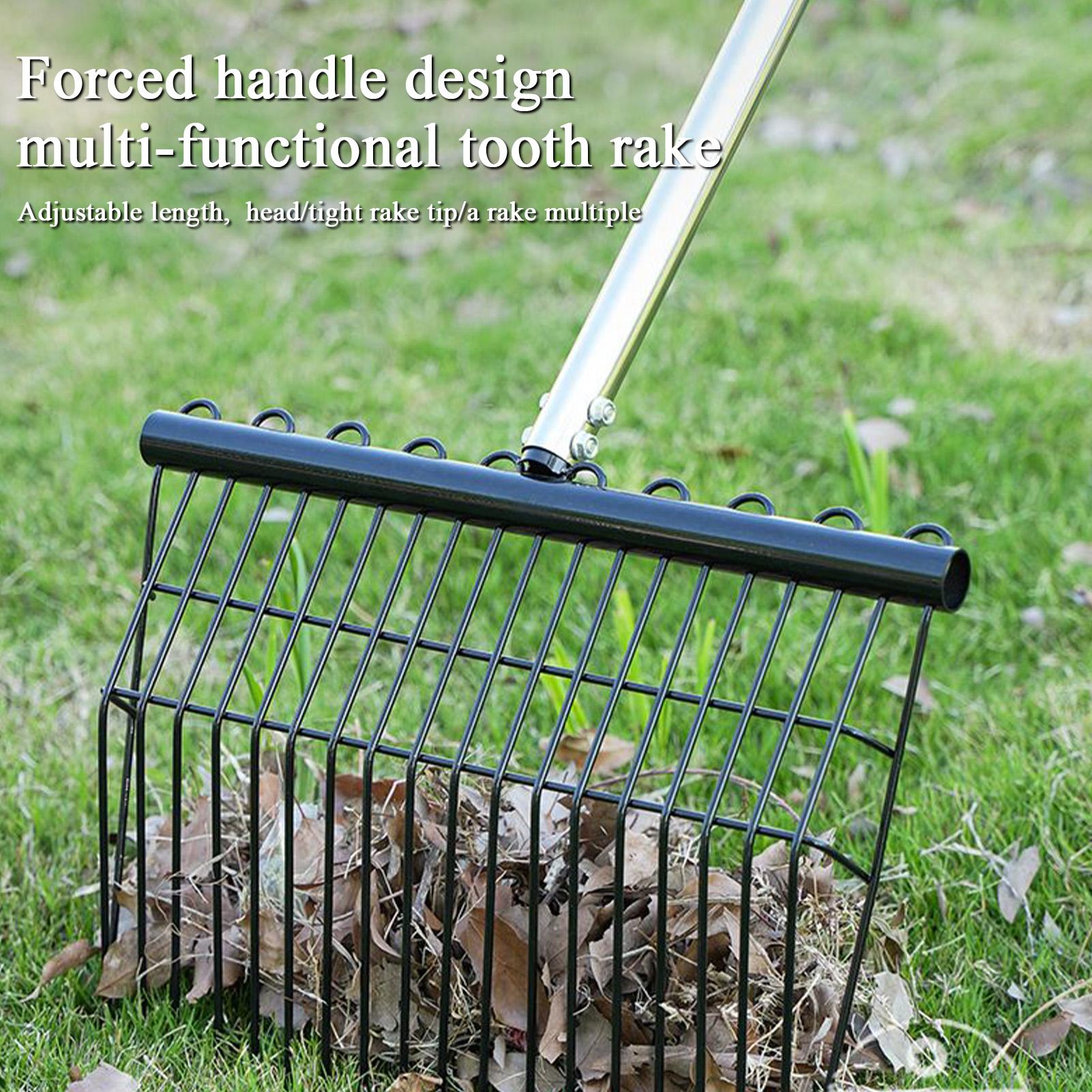 Stainless Steel Hand Rake Stainless Steel Garden Leaf Rake Cultivator Gardening Tools Chicken Manure Scoop For Sheep Cat Litter China Mainland