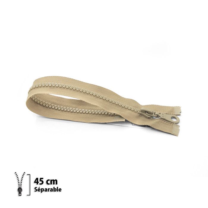 Zipper - ECLAIR - Z54 - 6mm Separable - 45 Cm - Beige Antelope