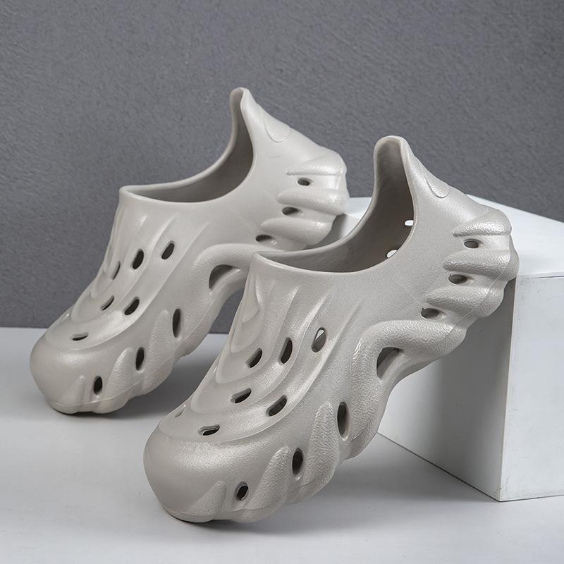 Hole Shoes Water Ripple Men's EVA Sandals Summer Wear Casual Creek Non-slip Beach Cool Slippers Men