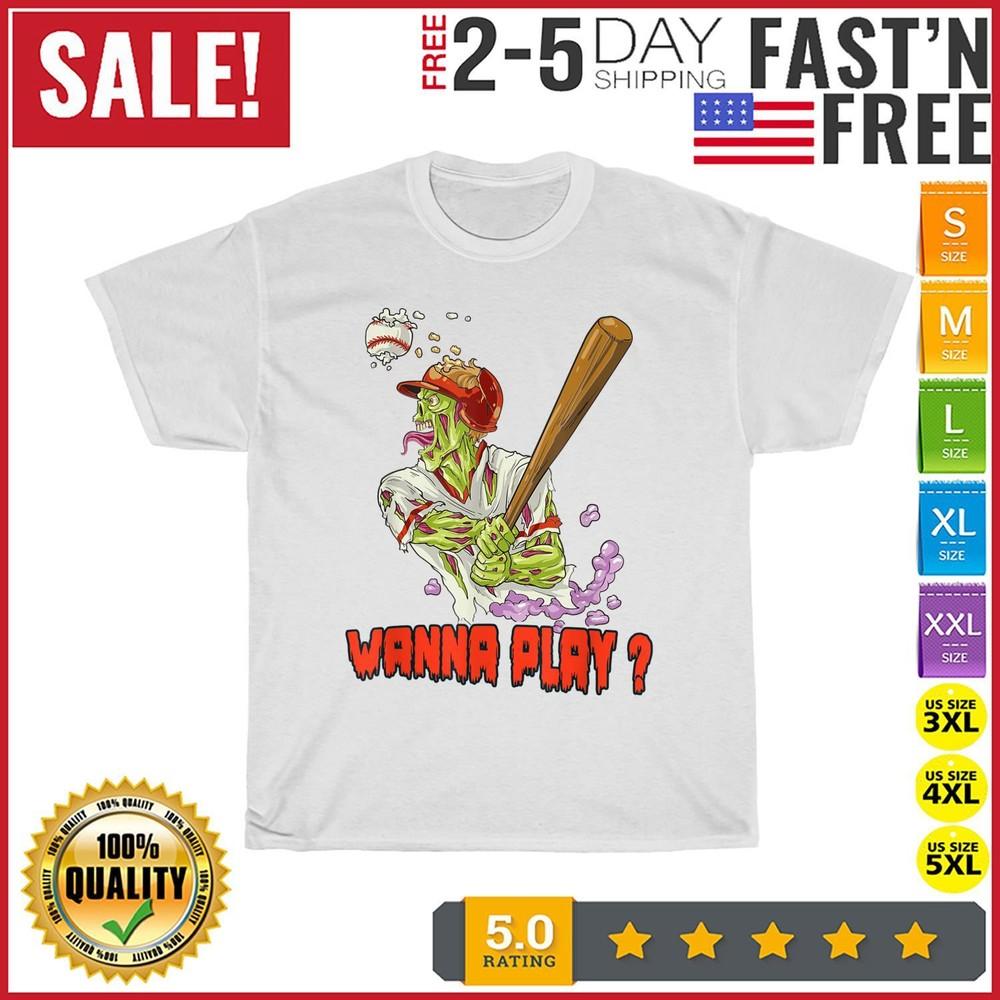 

Zombie Baseball Player Vintage T Shirt Men Fashion 2023 Women T Shirt Short NEW 4XL