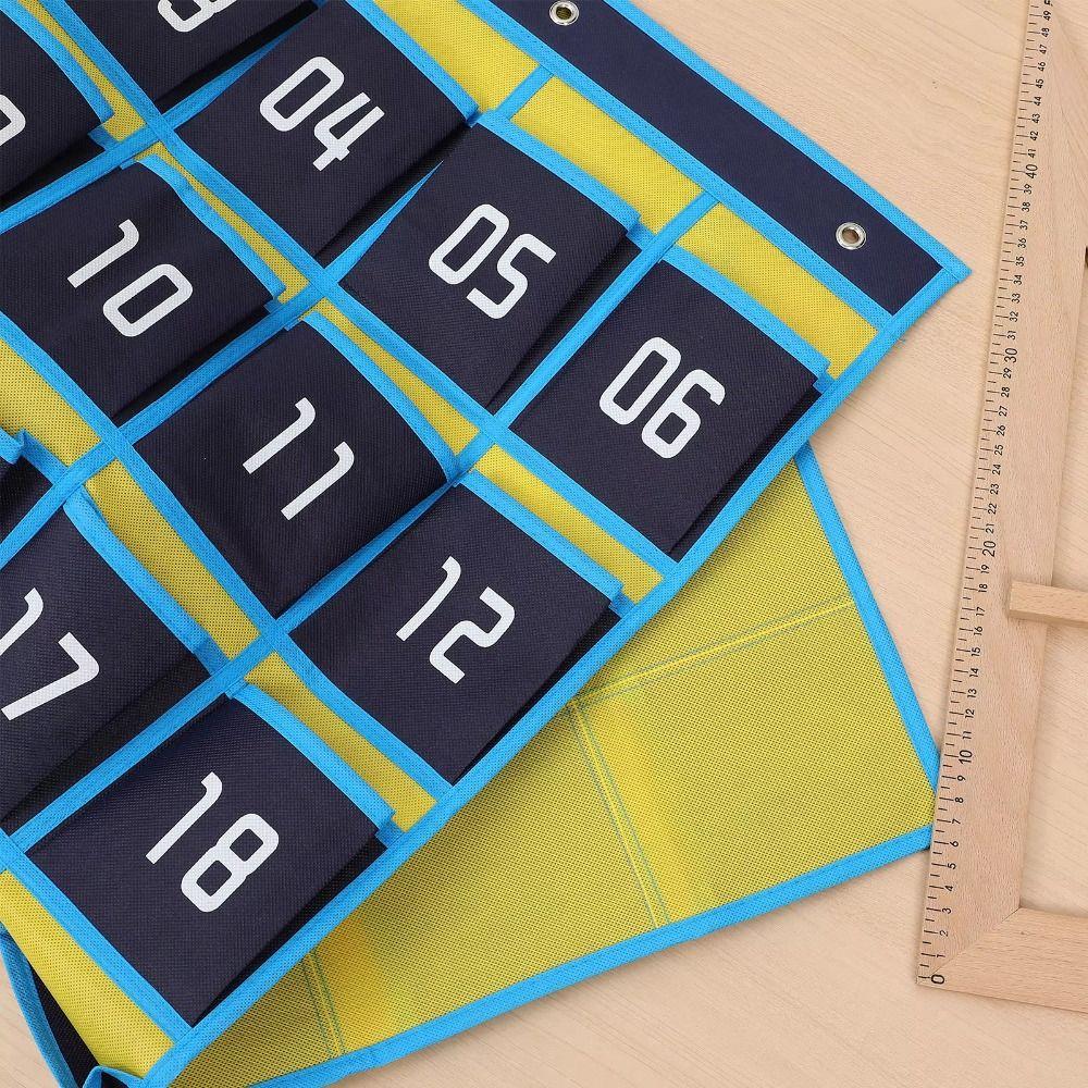 30/36/42/48 Grids Phone Hanging Bag Numbered Thickened Phone Storage Bag Wall-mounted Door Hanging Bag for Calculators Pens Keys