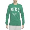 Nike Solid Color Letter Logo Print Crew Neck Long Sleeve T-Shirt Men Tops Green FJ1173-393