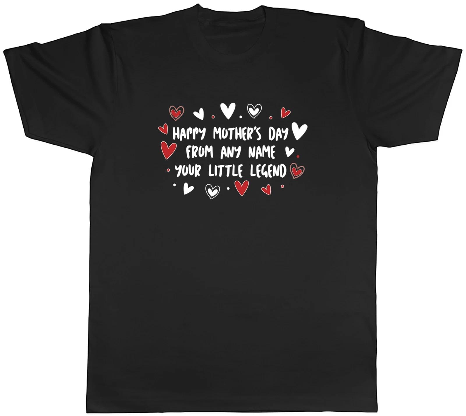 Personalised Happy Mother s Day Little Legend Mens T-Shirt Tee Gift Top XL