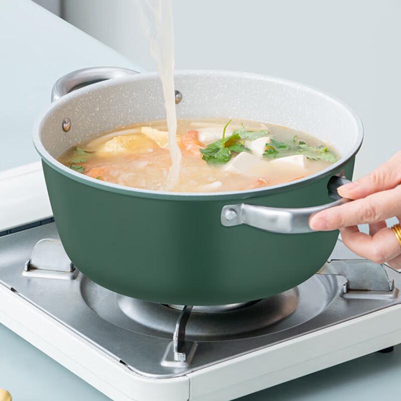 Debo Maifan Stone Soup Pot with Visible Lid - 22cm