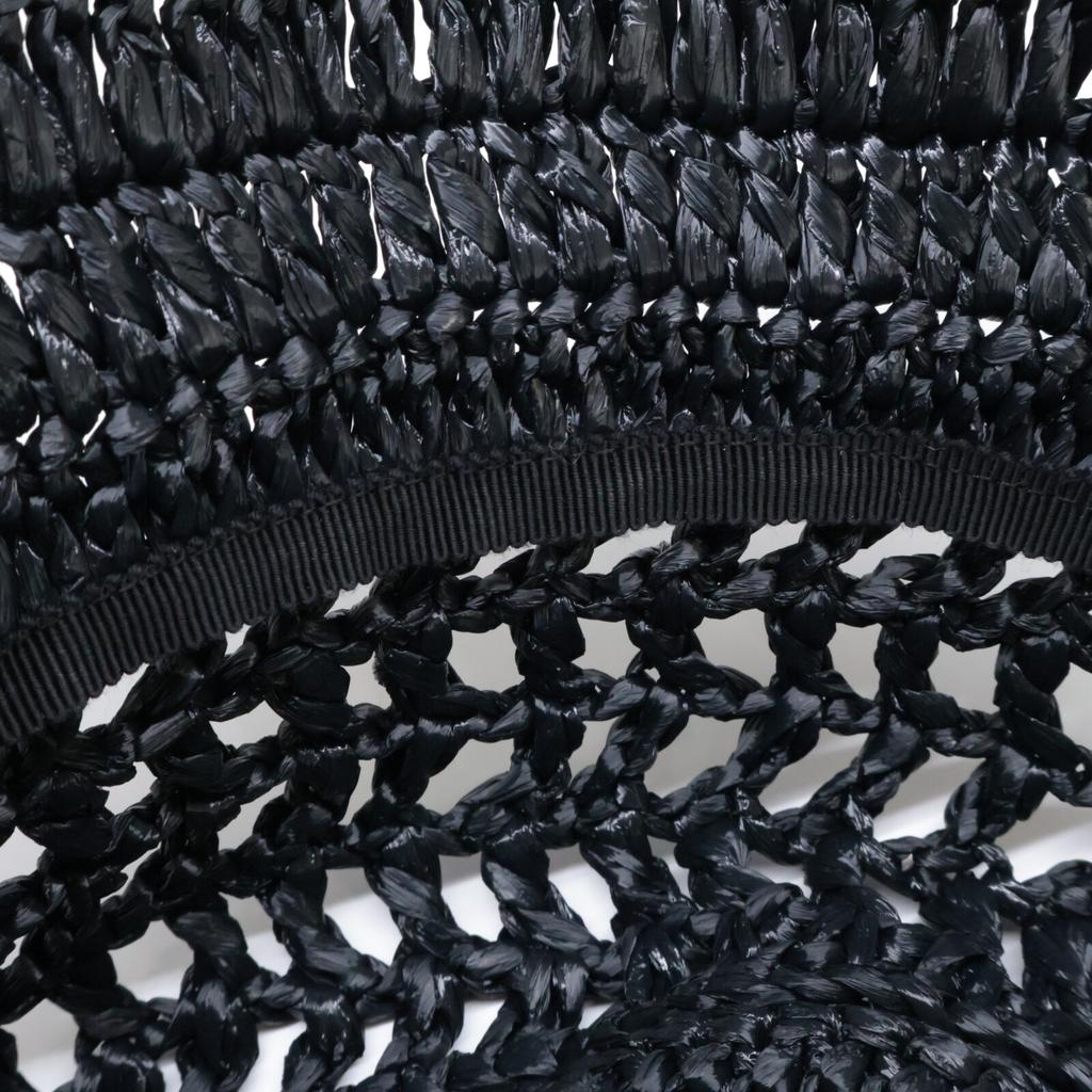 Prada [Excellent Condition] 1HC137 2A2T Woven Fabric Bucket Hat Hat M blackUsed